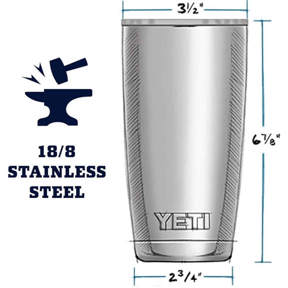 YETI Rambler 20 oz Tumbler - Gray - Picture 2 of 7